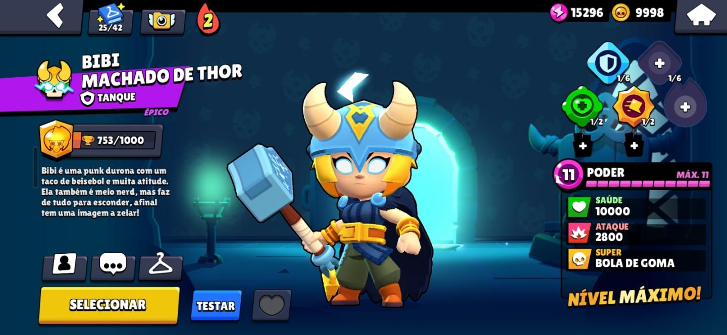 CONTA BRAWL STARS ANTIGA COM SKINS MUITOS RARAS
