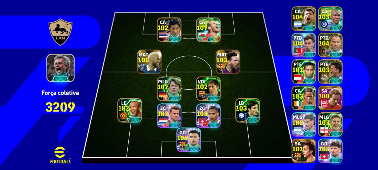 CONTA EFOOTBALL NEY LOIRO + MESSI PREMIUM E CIA SÓ KONAMI