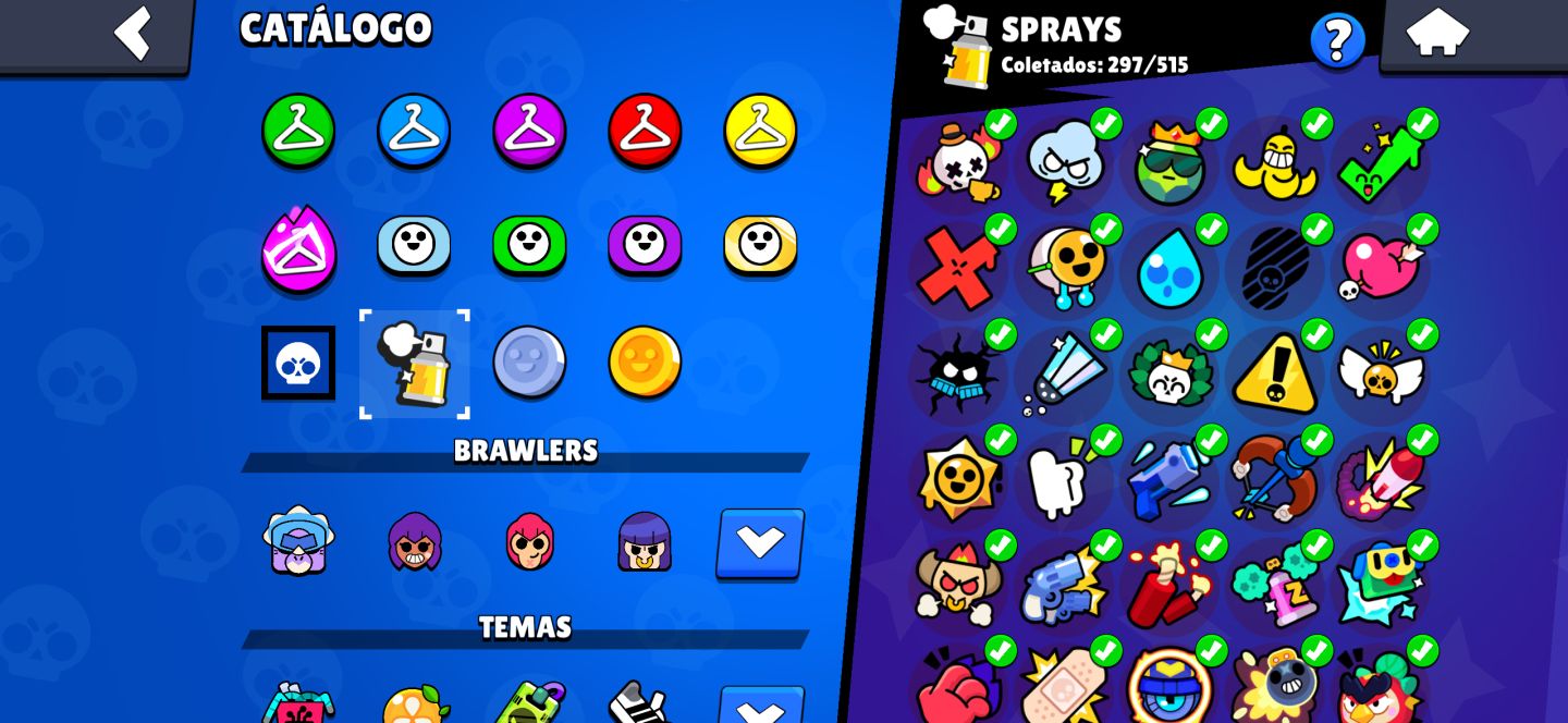 Conta Brawl Stars 60k troféus com 367 skins e com algumas skins raras