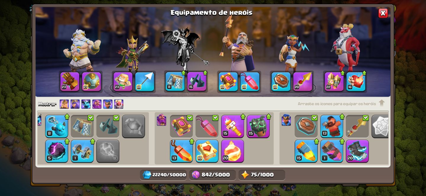 Clash of clãs iniciando cv17 nível 213 muitas coisas já upadas