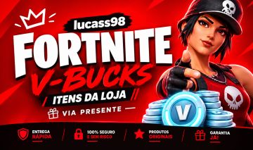 PROMOÇÂO!!! VBUCKS (ITENS DA LOJA) VIA PRESENTE NO FORTNITE