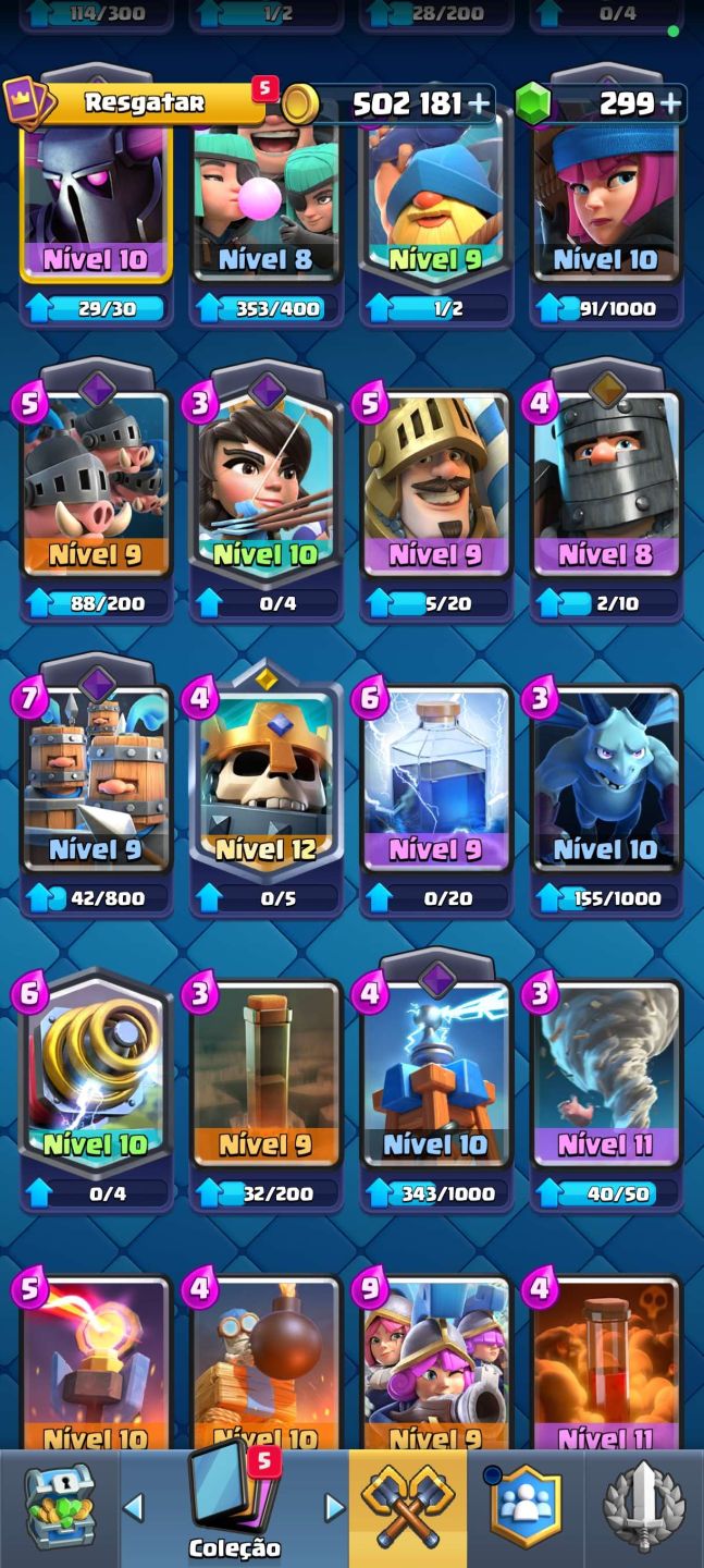 CONTA COM 28K DE TROFÉU GEMADINHA JUNTO COM CLASH ROYALE 3 HERÓI