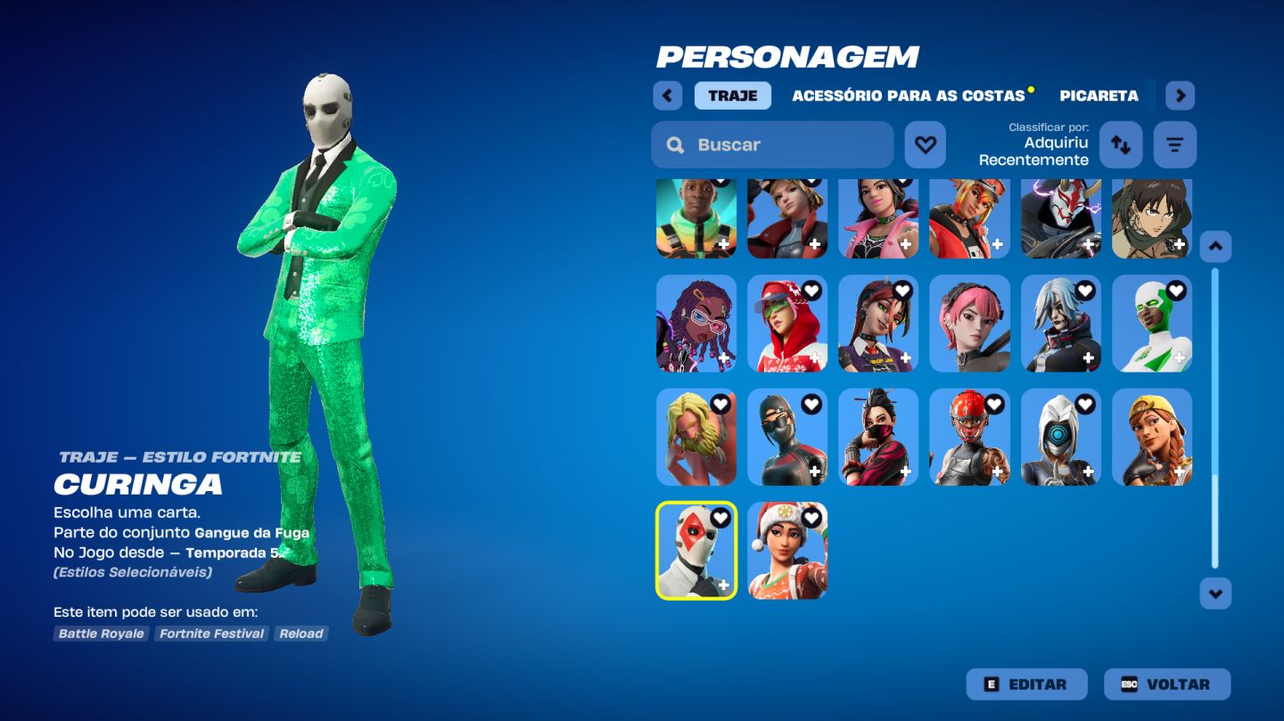 CONTA FORTNITE FULL TRYHARD, MT SKIN DE LOJA