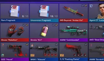 Conta de standoff 2 inventário todo vermelho e preto