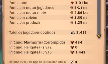 Conta do albion com 3B de fama, end game , perfeita para todos os conteúdos.