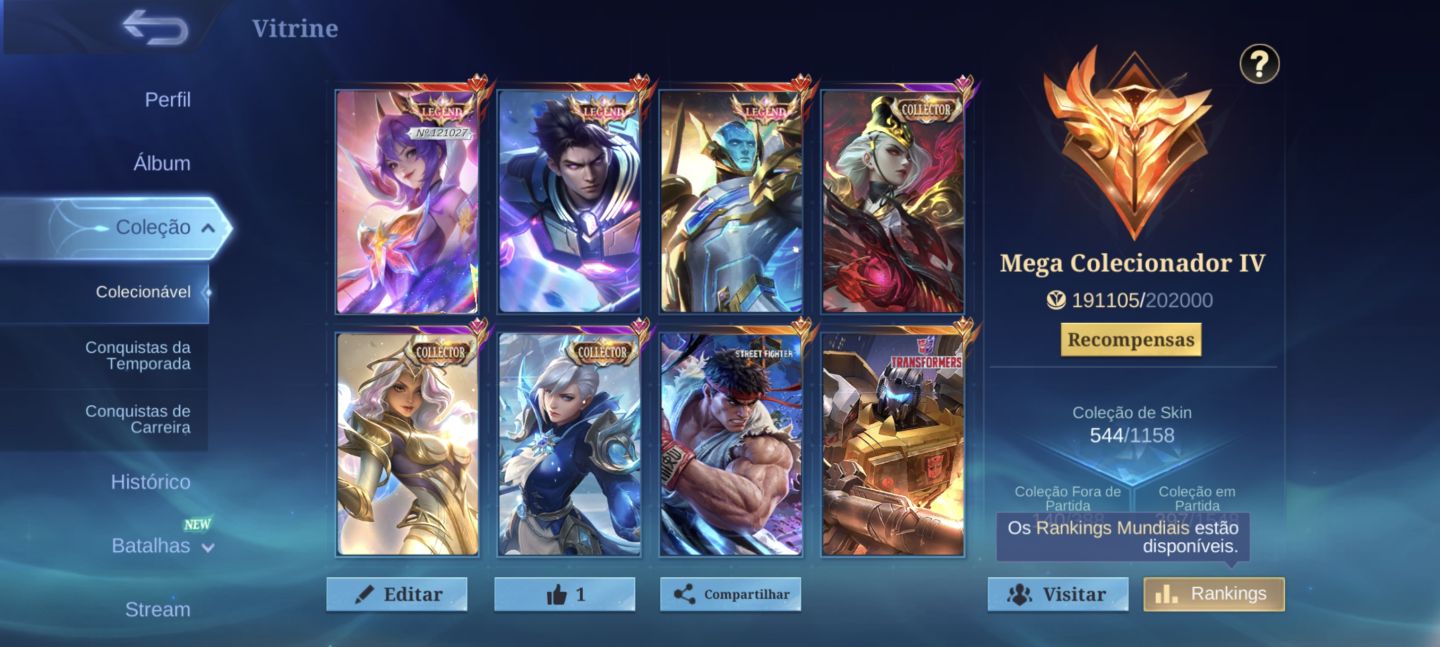 Conta mobile legends assassino