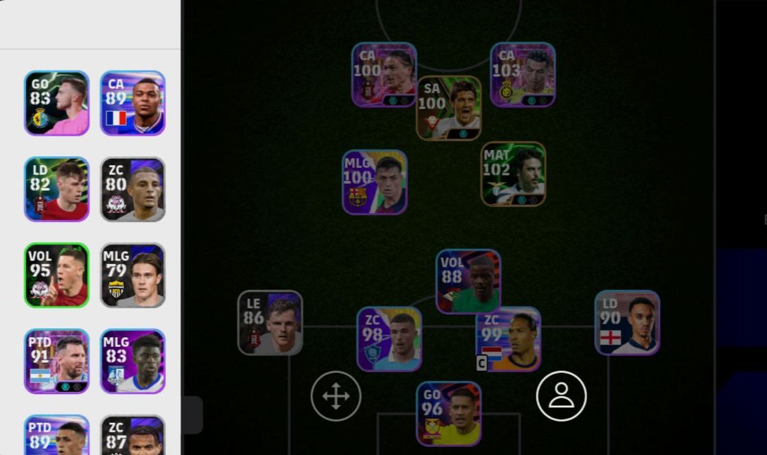 Contas iniciante com cr7 showtime, Kaká, Van dijk