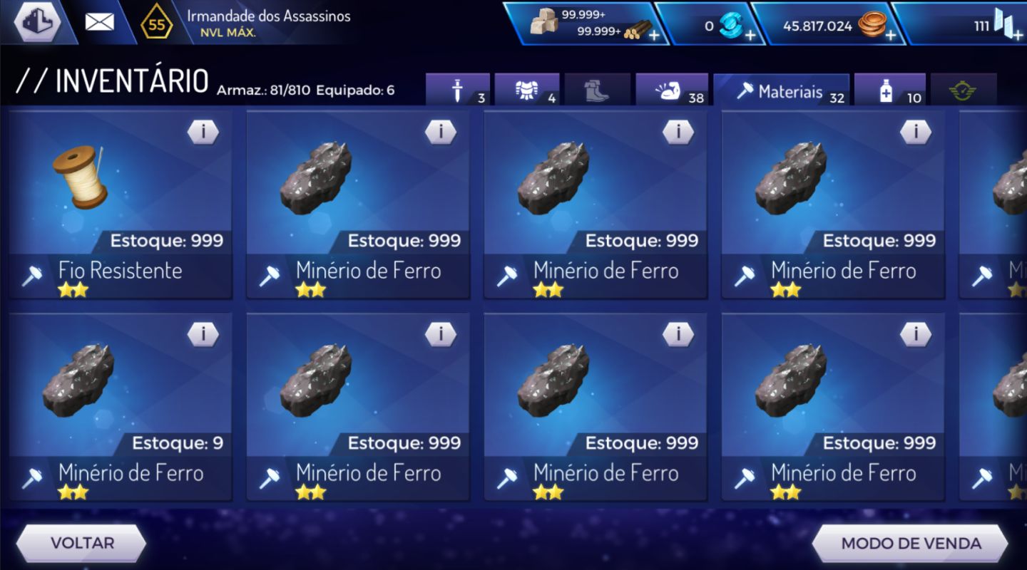 ASSASSIN'S CREED REBELLION | MOEDAS E ITENS | ANDROID | ENTREGA RÁPIDA