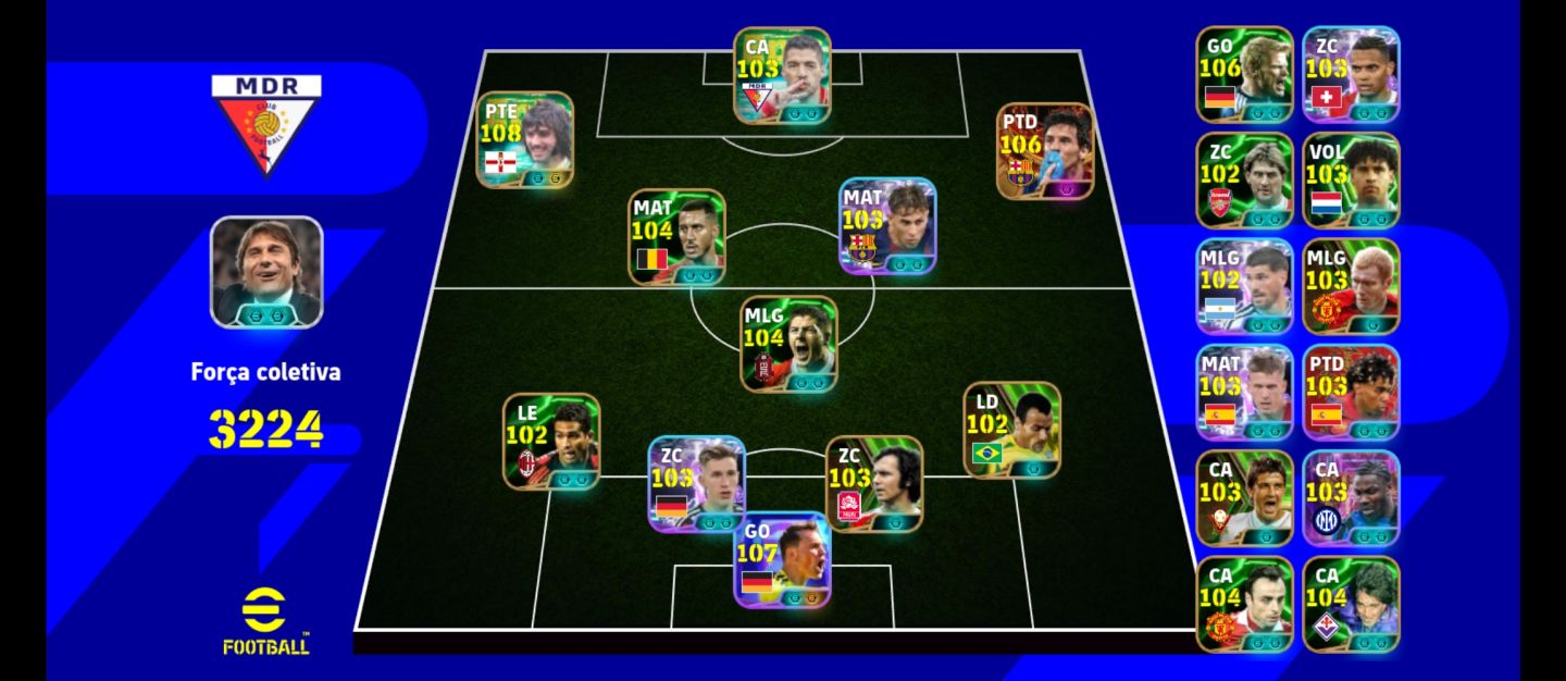 Conta de efootball no precinho com jogadores excelentes