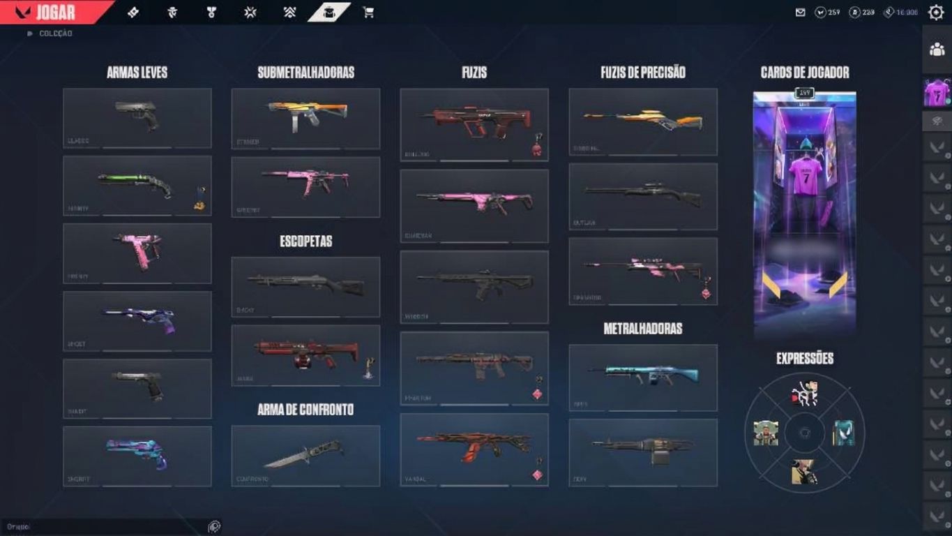 CONTA VALORANT, SKIN DE PHANTOM CHAMPIONS RARA 2022 E SKINS DE VANDAL/FACA