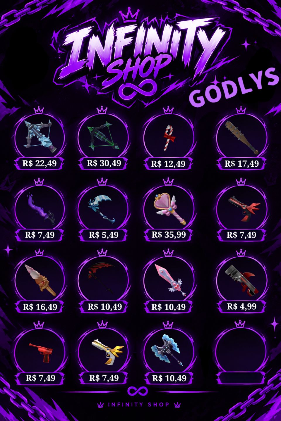 GODLYS & SETS MELHORES PREÇOS - MM2 MURDER MYSTERY 2