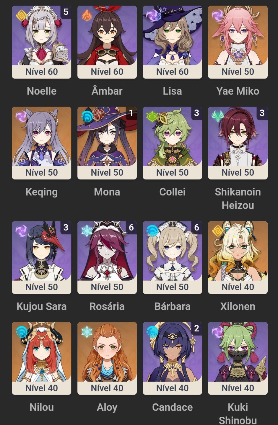 XIAO+SIGN+NAHIDA+SHENHE+XIANYUN+TARTAGLIA+YAE MIKO+XILONEN+YELAN+NILOU+752 GEMAS