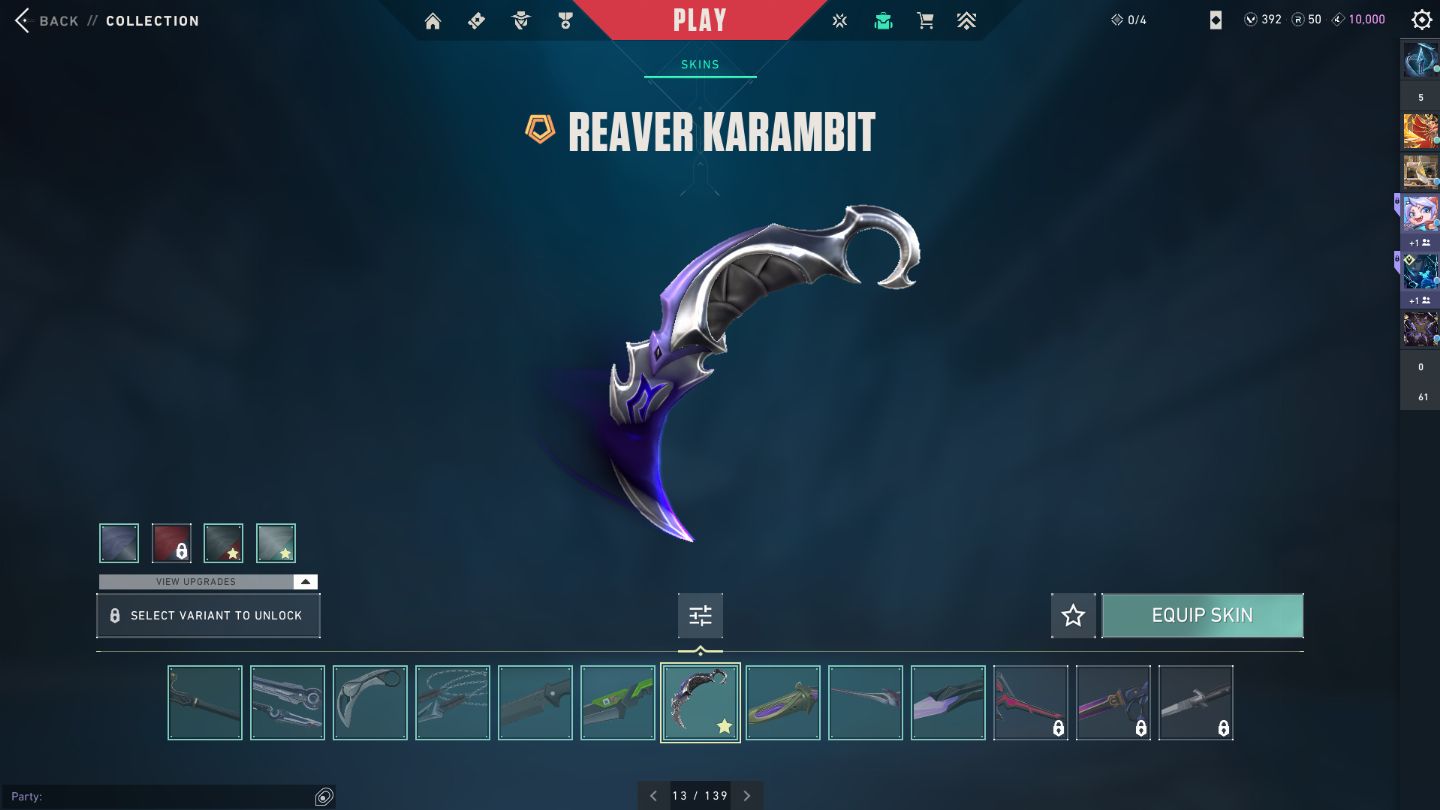 CONTA VALORANT NV446 ( PHANTOM CHAMPIONS + FACA LOCK IN + MUITAS SKINS)