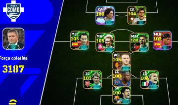 Conta com rumennig 105 de Rossi 105 e iniesta 105