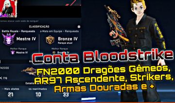 Conta Bloodstrike Skins de arma eterna, ultra, Skins de Strikers e +, confira