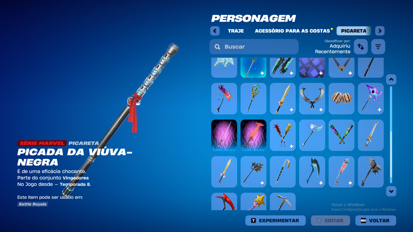 Conta fortnite varinha estelar(30+ skins)