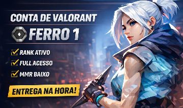 Conta de Valorant Ferro 1 | Rank Ativo | Full Acesso | Entrega Automática