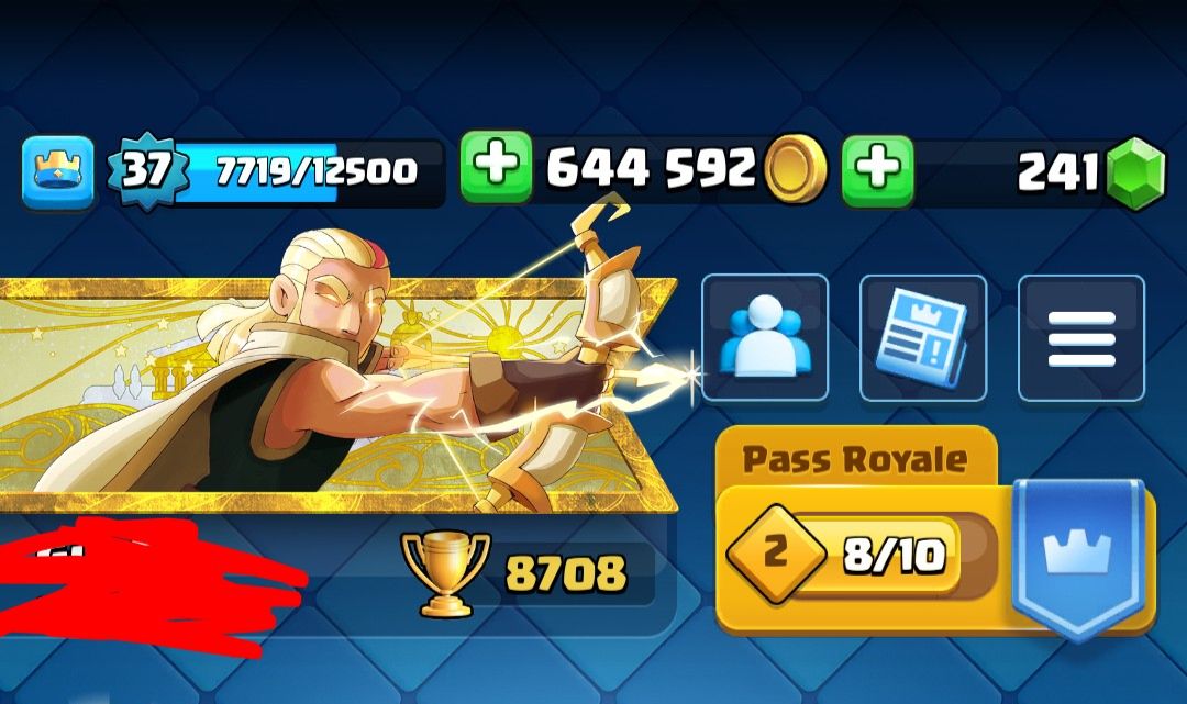 Conta Clash Royale - 8700 troféus - 3 heróis - 6 evoluções