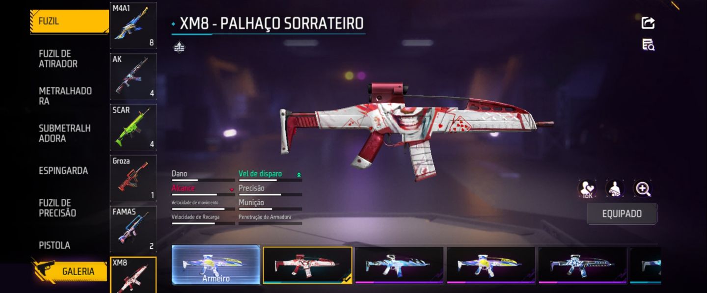 CONTA FULL ATT DE FREE FIRE PARA APOSTADO SKINS BASICAS