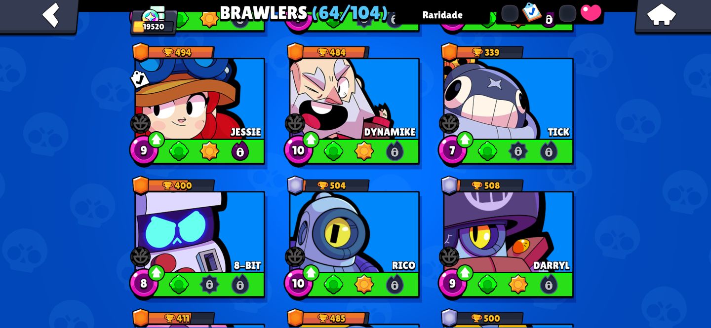 Conta Brawl Stars Top | 19.520 Troféus