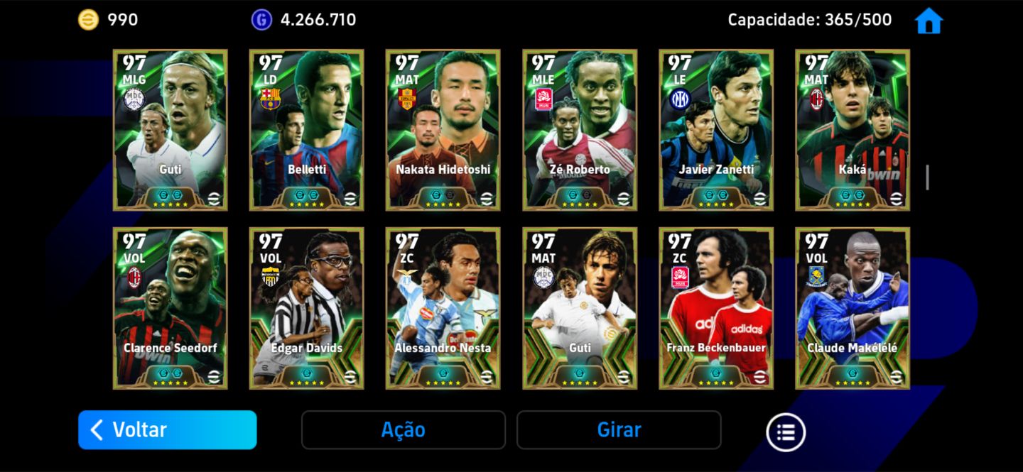 CONTA DE EFOOTBALL MOBILE COMPLETA