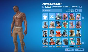 Conta fortnite Skin Travis scott e varias lendarias