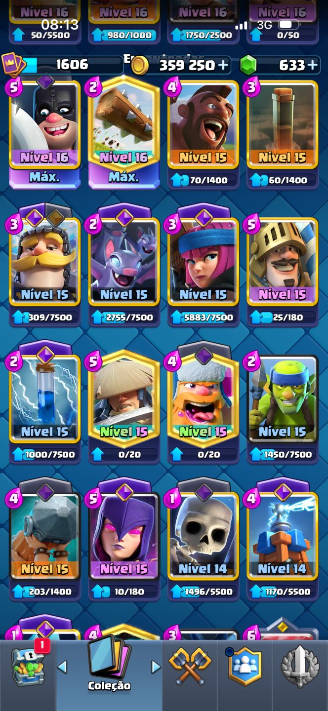 Conta Clash Royale, 8 ANOS, PASSE ATIVO, +16 EVOS, DECK LVL16, TORRE REI LVL16