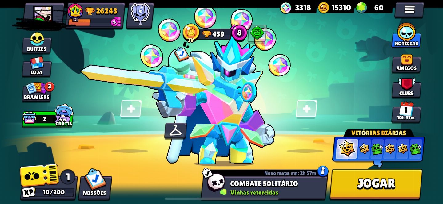CONTA BRAWL STARS COM MUITAS SKINS + CONTA DE CLASH COM 6 ANOS