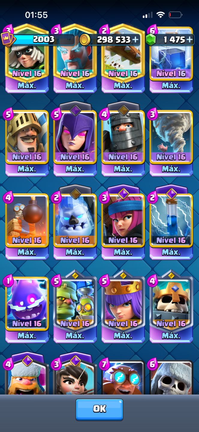 CONTA CLASH ROYALE COM 70 CARTAS LEVEL MÁXIMO, PRA SAIR RÁPIDO!