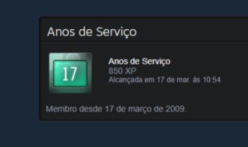 CONTA (2009) CS2 PRIME + MEDALHAS DE 10 & 5 ANOS