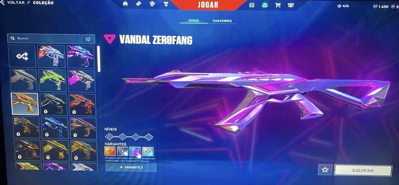 1,6k gastos Conta valorant bastante skin