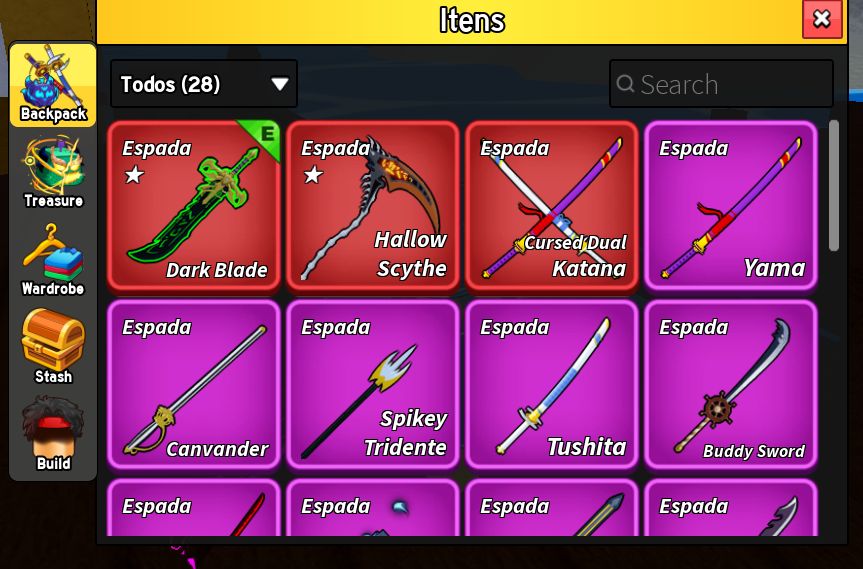 CONTA DE BLOX FRUITS COM DARK BLADE E NOTIFICADOR DE FRUTAS E 2X MONEY