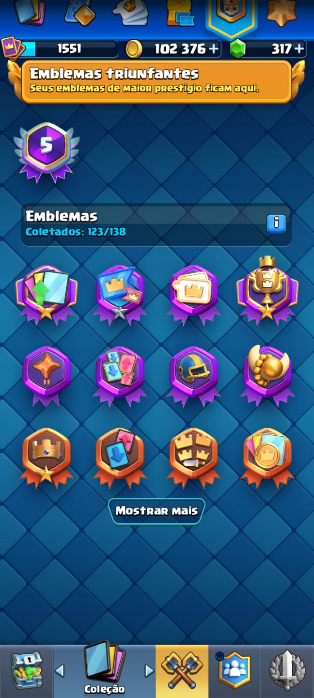Clash Royale 12k Troféus | Rei 15 | Todas as Cartas | 12 Evoluções,