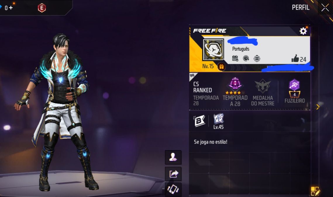 CONTA DE FREE FIRE LEVEL 15 BASICA