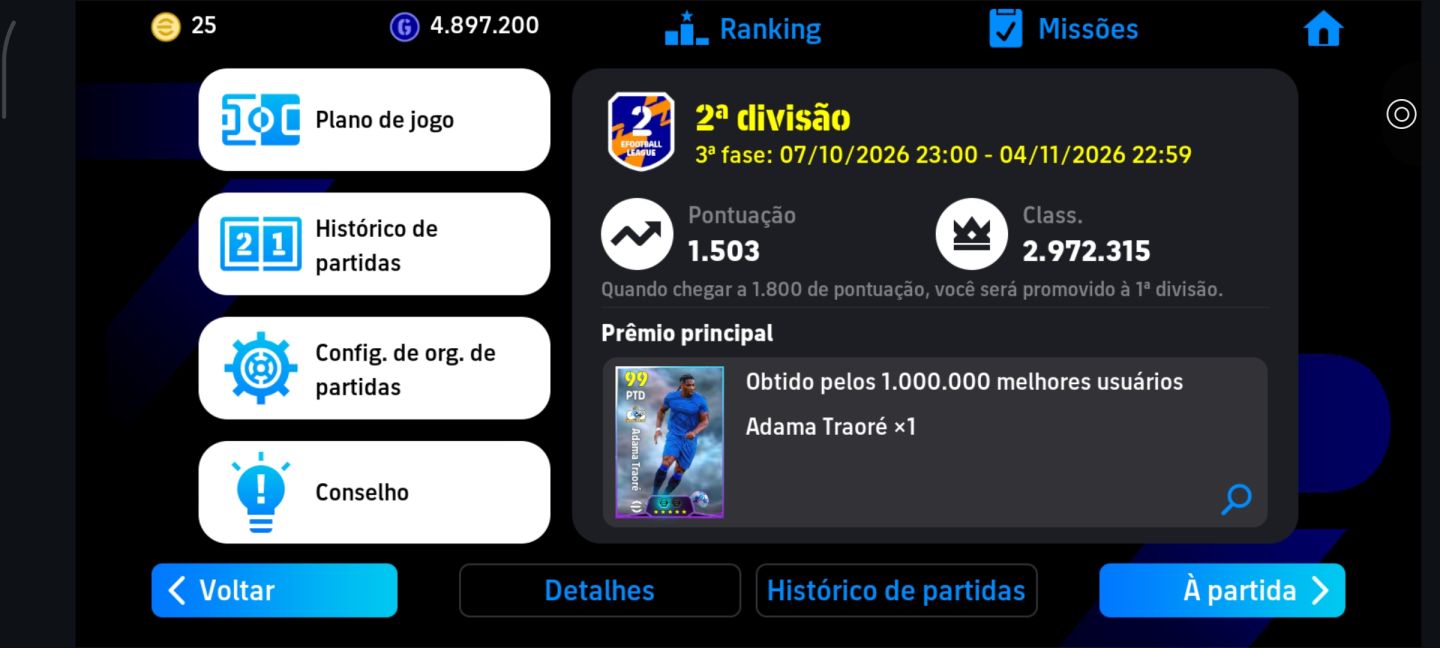 Conta efootball Braba Do Rodrigo BigTime