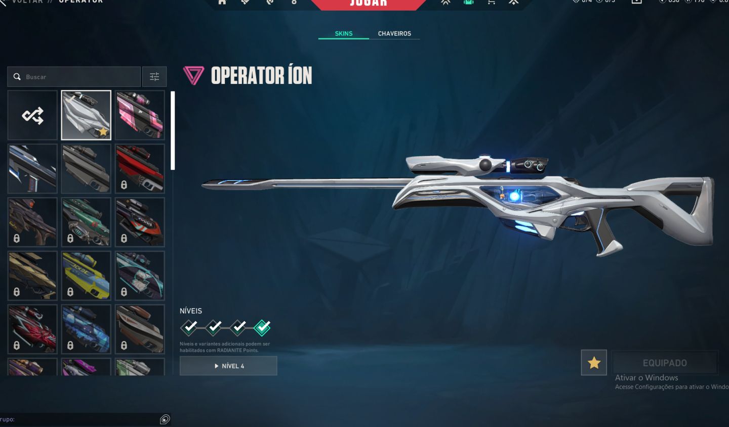 Conta de valorant platina 3 com mais de 2k gasto