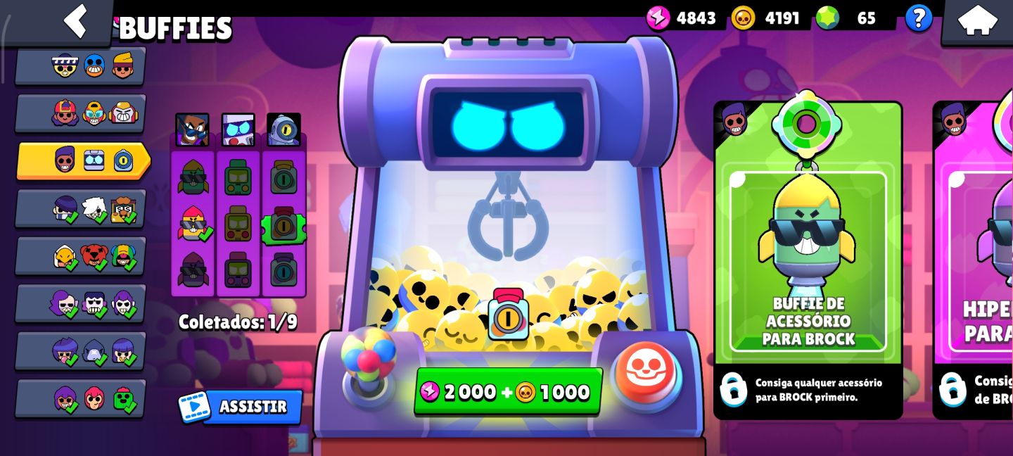 CONTA BRAWL STARS COM 52.966 TROFÉUS | PRESTÍGIO 33 | 106/107 BRAWLERS | C