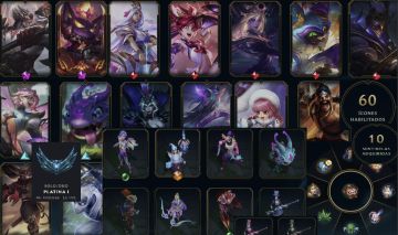 60 SKINS (2 MÍTICAS, 5 LENDÁRIAS), 16 CROMAS, 27 EMOJIS, 10 SENTINELAS, 4 RUNAS,