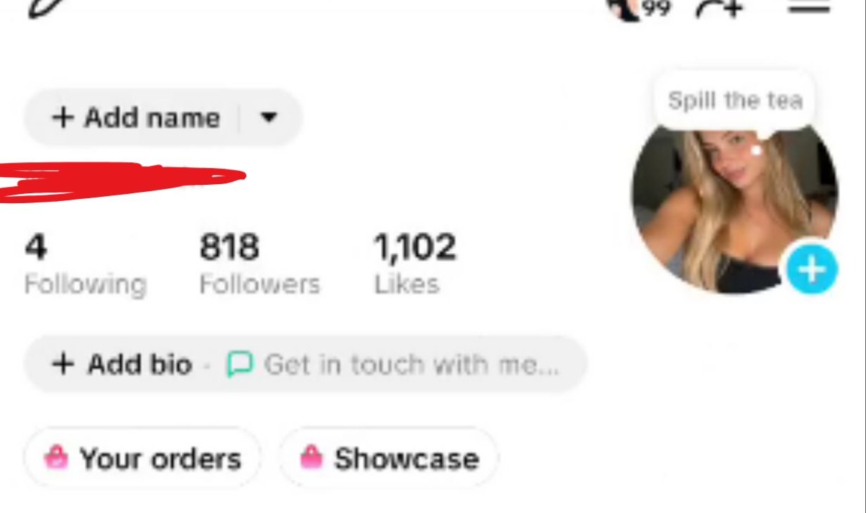 Conta tiktok reino unido 800 seguidores