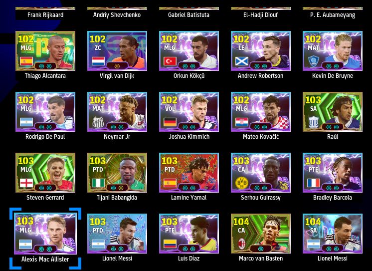 CONTA EFOOTBALL STEAM ELITE|FORÇA 3286|CR7 DA COPA BT|XABI ALONSO 88 |+20 ÉPICOS