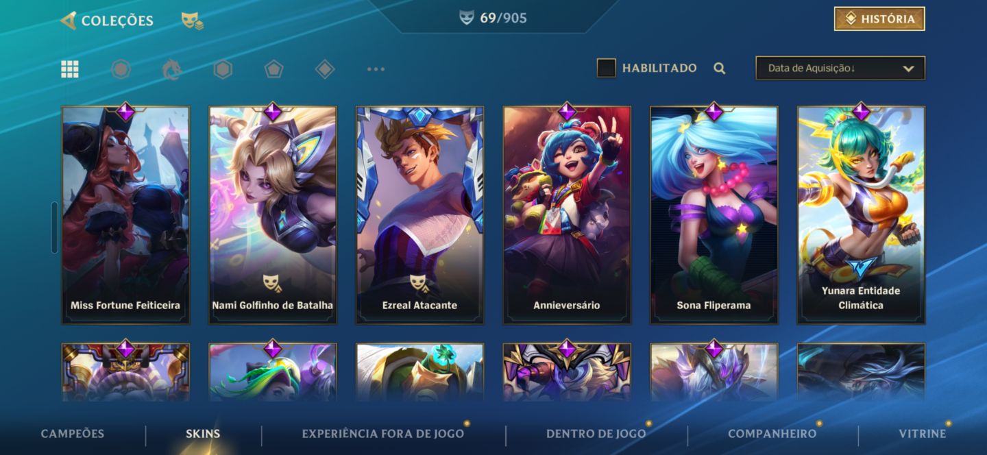 Conta Wild Rift Skins de Eventos / Mestre 3
