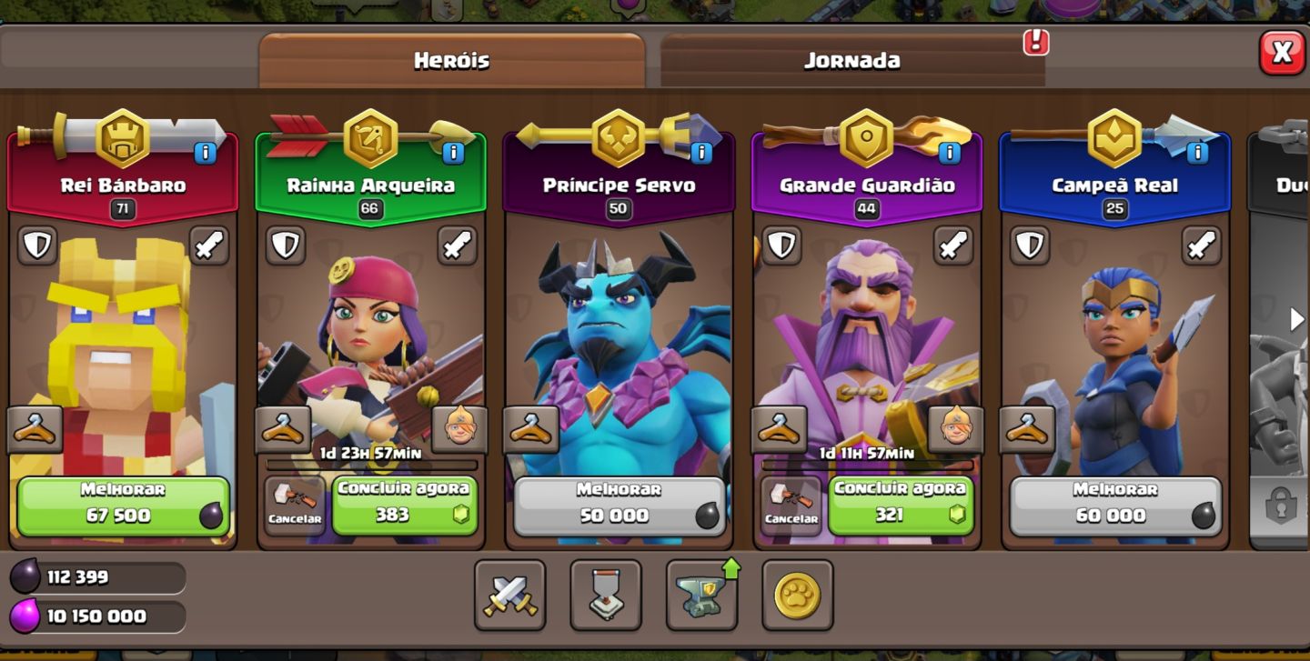 CONTA CLASH OF CLANS - CV 13 | HERÓIS ALTOS