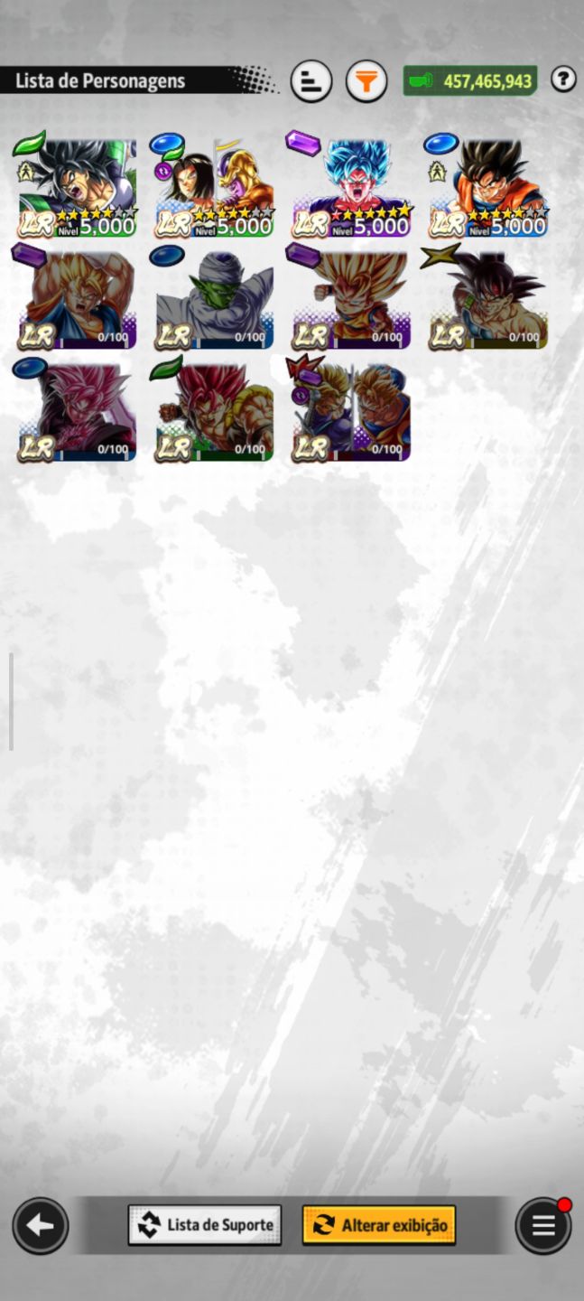 Conta dragonball legends com o novo goku ssj e cooler ultra
