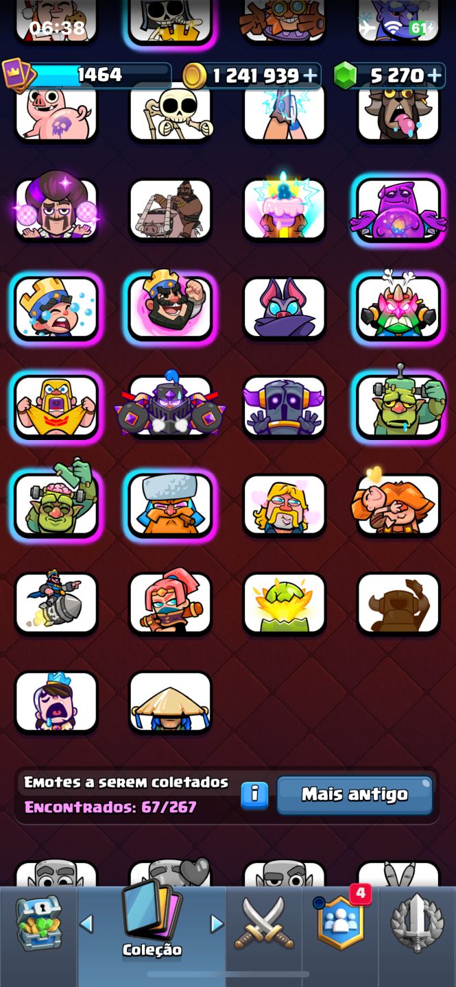Conta Clash royale nvl 15 arena 26 mais conta clash of clans Cv 11 quase full