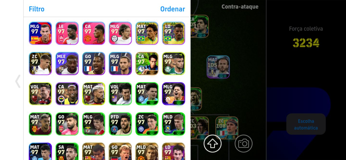 Conta efootball com Ronaldinho big time Messi blitz e Cannavaro 208