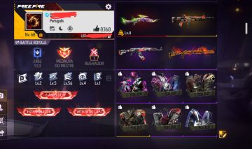CONTA FREE FIRE NÍVEL 68 | 1.276 DIAMANTES | 400 CAMISAS | LOGIN VK + EMAIL