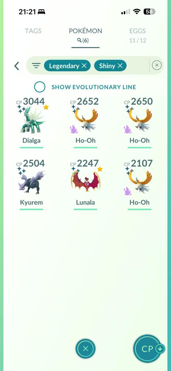 CONTA POKEMONGO LVL70 COM LENDÁRIOS SHINY