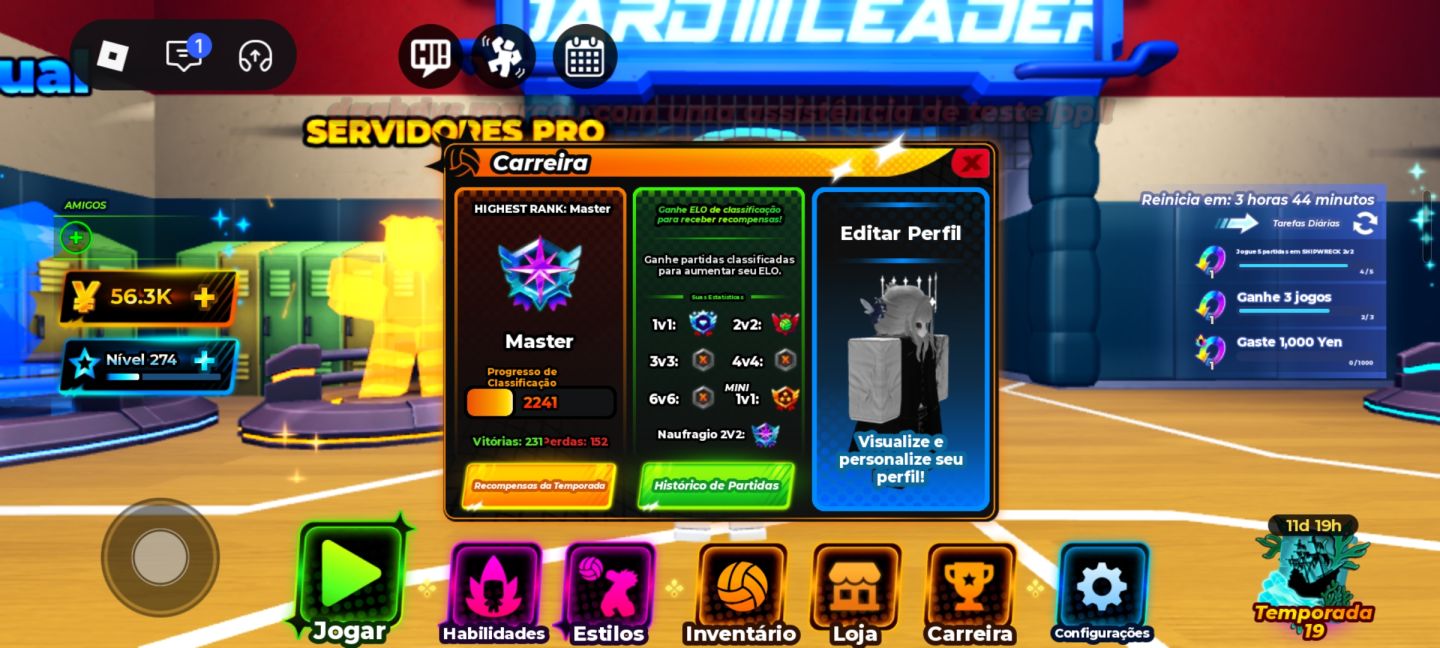 Contas de volleyball legends ultras/secretos