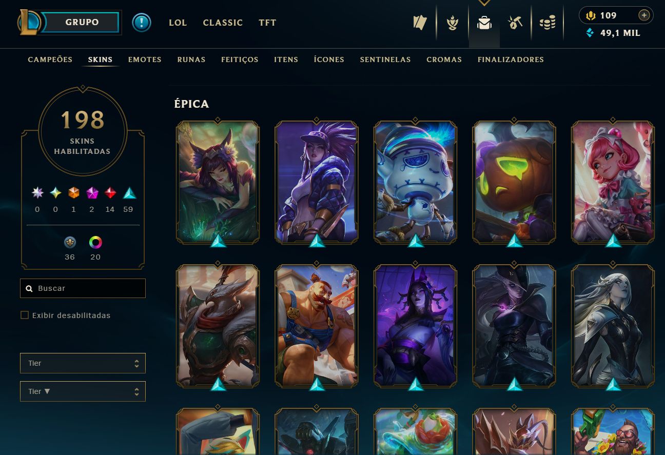 Conta LOL Mono Zed, Yasuo e Yone.