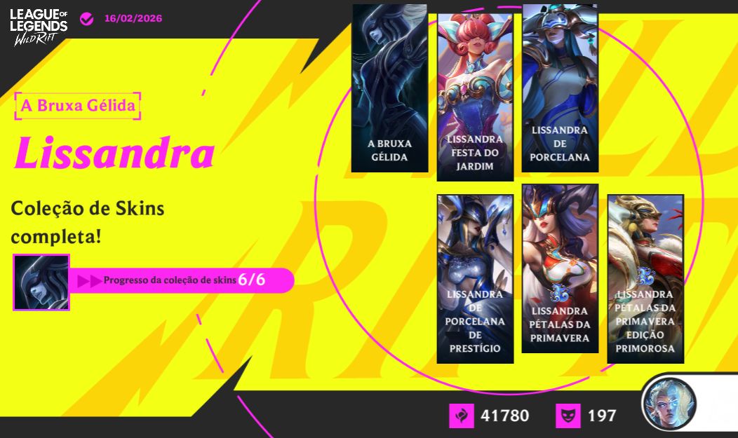 Conta Wild Rift - Main Lissandra (Inigualável Top 1)
